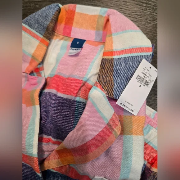 NWT Old NAVY Colorful Plaid Women's Pajamas Set - Picture 2 of 5